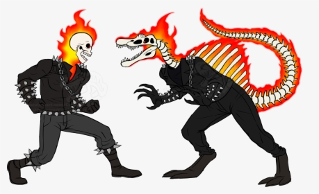 Ghost Riders - Sketch Commission - Ghost Rider T Rex, HD Png Download, Transparent PNG
