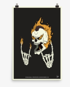 Ghost Rider Skater Marvel Print , Png Download - Illustration, Transparent Png, Transparent PNG