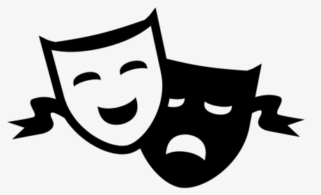 Faces Clipart Drama Mask - Transparent Background Theatre Masks, HD Png Download, Transparent PNG