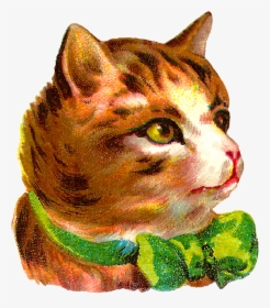 Cat Pet Animal Antique Image Transfer Illustration - Cat Clip Art .png, Transparent Png, Transparent PNG
