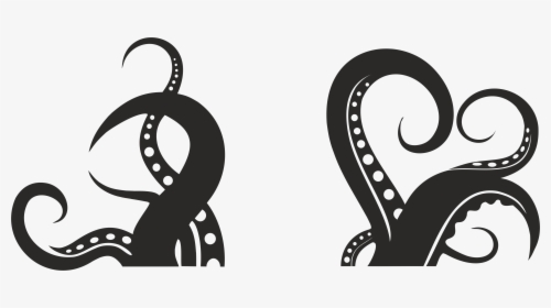 Octopus Drawing Clip Art - Octopus Tentacle Silhouette, HD Png Download, Transparent PNG