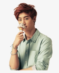 Got7 Mark Eating Ice Cream - Mark Tuan Got7 Photoshoot, HD Png Download, Transparent PNG