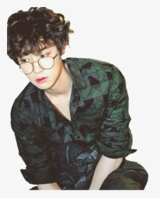 ##chanyeol #edit #png - Park Chanyeol With Glasses, Transparent Png, Transparent PNG
