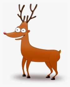 Custom Funny Deer Shower Curtain - Reindeer Cartoon, HD Png Download, Transparent PNG