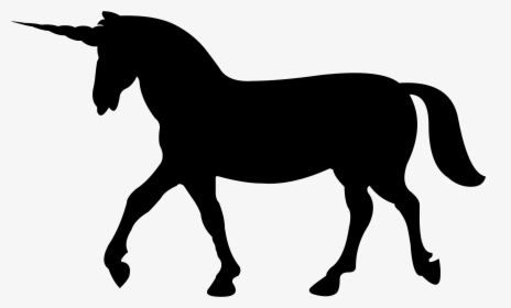Unicorn Walking Silhouette Transparent Png Image - Horse Silhouette, Png Download, Transparent PNG