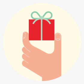 Hand Holding A Gift Aol Hero - Circle, HD Png Download, Transparent PNG