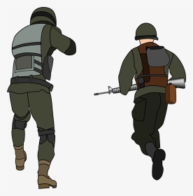 Png Soldiers Fighting - Soldier Back View Png, Transparent Png, Transparent PNG