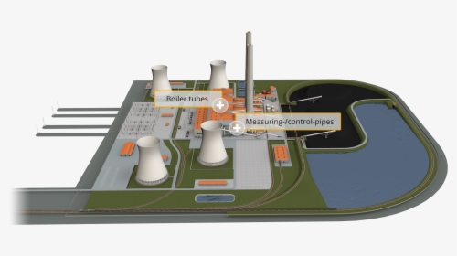 Fossil Fuel Power Plant Model, HD Png Download, Transparent PNG