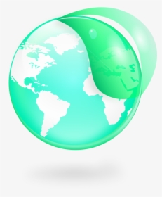Environmental / Eco Globe & Leaf Icon Png Images Clipart - Make A Globe, Transparent Png, Transparent PNG