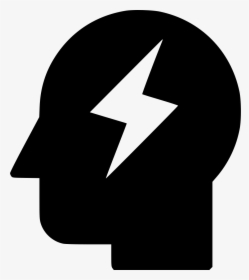 Headache Robot Power Lightning Idea Comments - Brain Thinking Icon, HD Png Download, Transparent PNG