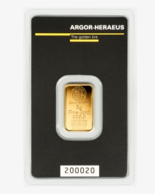 Argor-heraeus 5gr Gold Bar - Argor Heraeus 5g, HD Png Download, Transparent PNG