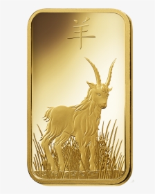 5 Gram Fine Gold Bar - Year Of The Goat Gold, HD Png Download, Transparent PNG