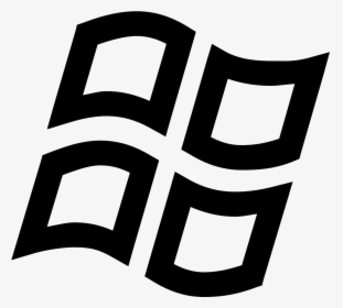 Logo Windows Icon - Windows Xp Logo Black And White, HD Png Download, Transparent PNG