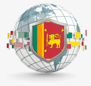 Globe With Shield - Emblem Of Sri Lanka, HD Png Download, Transparent PNG