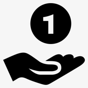 Coin In Hand Icon - Icono Recibir, HD Png Download, Transparent PNG