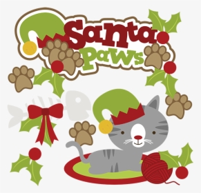 Transparent Cat Pngs - Santa Paws Clipart, Png Download, Transparent PNG