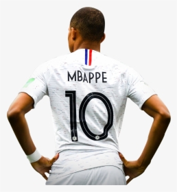 Kylian Mbappe Png White Jersey France World Cup Clipart - Mbappe White France Jersey, Transparent Png, Transparent PNG