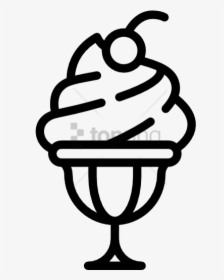 Free Png Ice Cream Free Icon - Ice Cream Clipart Black And White Free, Transparent Png, Transparent PNG