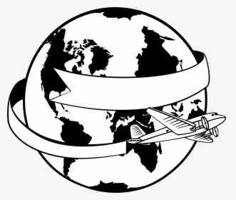 World Drawing Png - Globe With Banner Clipart, Transparent Png, Transparent PNG