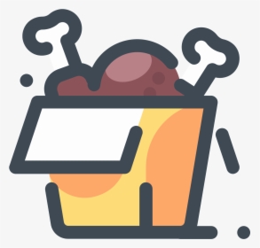 Chicken Box Icon - Korean Fried Chicken Cartoon, HD Png Download, Transparent PNG