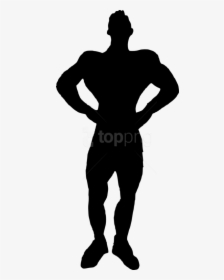 Free Png Muscle Man Bodybuilder Silhouette Png - Silhouette Bodybuilder Png, Transparent Png, Transparent PNG
