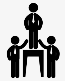 Businessmen Hierarchy With A Leader Comments - Leader Icon Png, Transparent Png, Transparent PNG