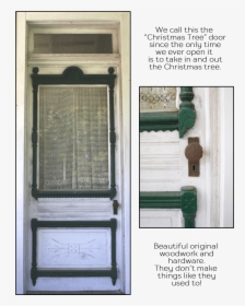 Christmas Tree Door Old House - Screen Door, HD Png Download, Transparent PNG