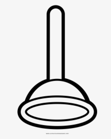 Plunger Coloring Page - Line Art, HD Png Download, Transparent PNG