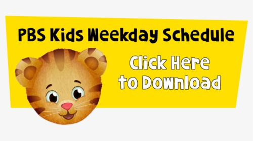 Daniel Tiger Graphic To Download Schedule - Cartoon, HD Png Download, Transparent PNG