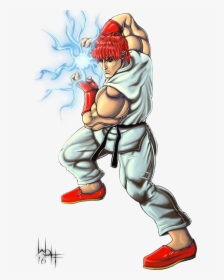 Png Ryu Drawing Hadouken - Street Fighter Ryu 1987, Transparent Png, Transparent PNG