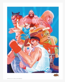Street Fighter Lithograph Hadouken - Street Fighter Ii The World Warrior Poster, HD Png Download, Transparent PNG