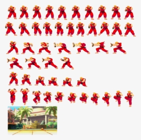Sprite Sheet Street Fighter, HD Png Download, Transparent PNG
