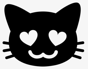 Like Popular Emojitweets Black - Heart Eyes Cat Emoji Android, HD Png Download, Transparent PNG