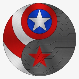 Transparent Winter Soldier Png - Winter Soldier And Captain America Symbol, Png Download, Transparent PNG