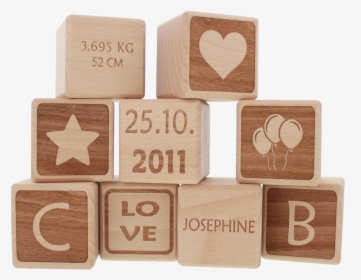 Engraved Wooden Cubes - Decorative Wooden Cubes, HD Png Download, Transparent PNG