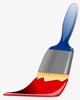 Paintbrush, Tool, Painting, Paints, Red, Color - Paint Brush Clipart, HD Png Download, Transparent PNG