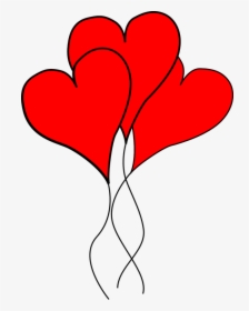 Collection Of Double Heart Clipart - Heart Shaped Balloons Clipart, HD Png Download, Transparent PNG