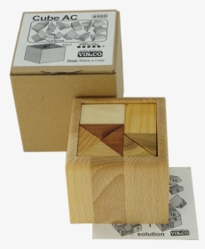 Cube Ac Wood Cube Puzzle - Maths Cube Puzzle Wooden Box Solution, HD Png Download, Transparent PNG
