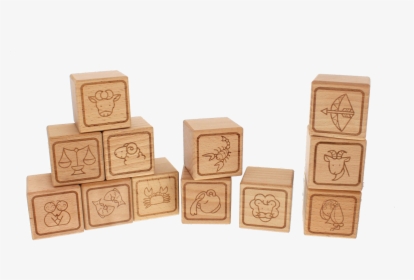 Engraved Wooden Cubes - Wood, HD Png Download, Transparent PNG