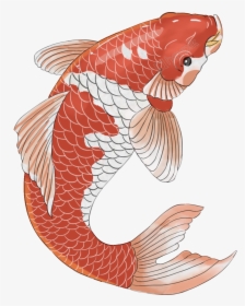 Chinese Style Koi Design Image - Chinese Koi Fish Png, Transparent Png, Transparent PNG
