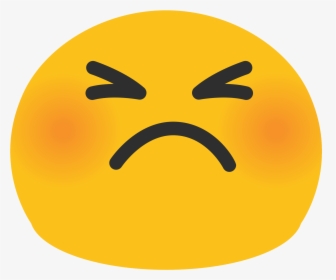 Blushing Emoji Png - Cute Angry Face Emoji, Transparent Png, Transparent PNG