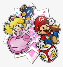 Bob-omb, Mario, And Princess Peach And Etc) Drawn By - Mario Series, HD Png Download, Transparent PNG