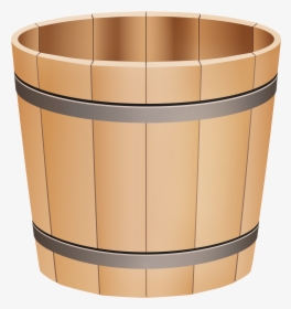 Wooden Bucket Png Clip Art, Transparent Png, Transparent PNG