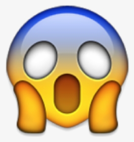 Face Screaming In Fear - Transparent Background Surprised Emoji, HD Png Download, Transparent PNG