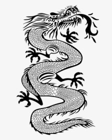 Art,serpent,monochrome Photography - Dragon Tattoo Transparent Background, HD Png Download, Transparent PNG