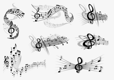 Transparent White Music Note Png - Musical Staff, Png Download, Transparent PNG