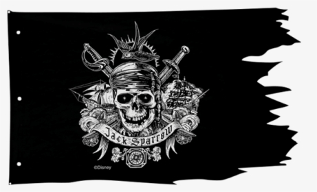 Jack Sparrow Jolly Roger Pirate Flag Davy Jones - Pirate Flag, HD Png Download, Transparent PNG