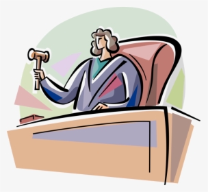 Vector Illustration Of Judicial Law Court Judge Makes - Illustration, HD Png Download, Transparent PNG
