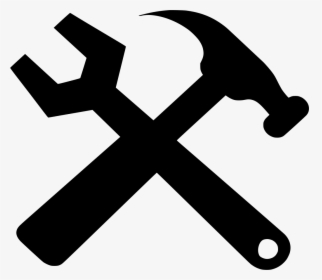 Crossed Hammer And Wrench Black Clip Art At Clker - Tools Images Black And White, HD Png Download, Transparent PNG