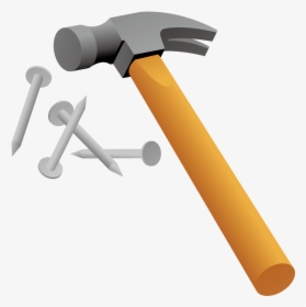 Vector Model Hammer Png Download - Hammer And Nail Png, Transparent Png, Transparent PNG